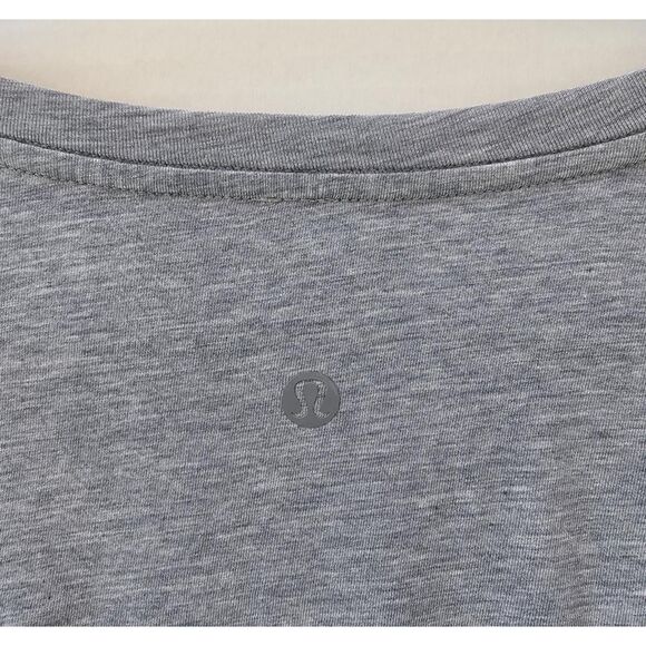 Lululemon B.F.T. Boyfriend Tee | V-Neck T-Shirt Women’s Sz 10 Gray Discontinued - Picture 5 of 6
